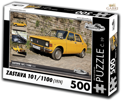 RETRO-AUTA Puzzle č. 19 Zastava 101,1100 (1974) 500 dílků