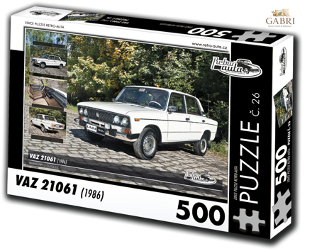 RETRO-AUTA Puzzle č. 26 VAZ 21061 (1986) 500 dílků