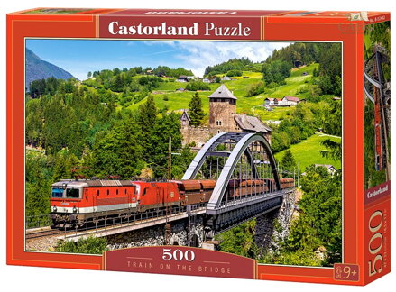 CASTORLAND Puzzle Vlak na mostě 500 dílků