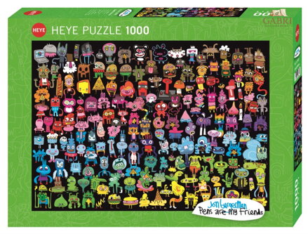 HEYE Puzzle Pens are my Friends: Doodle Rainbow 1000 dílků