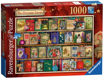 RAVENSBURGER Puzzle Vánoční knihovna 1000 dílků