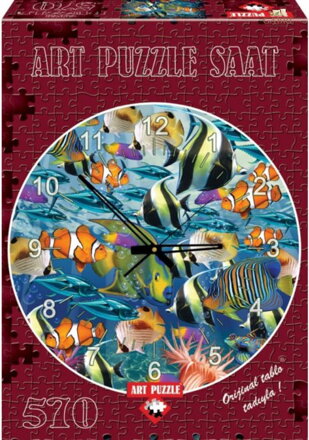 ART PUZZLE Puzzle hodiny Svět mořských ryb 570 dílků