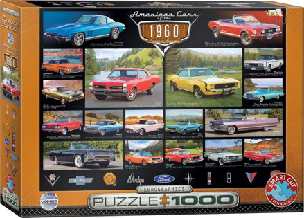 EUROGRAPHICS Puzzle Americká auta z roku 1960, 1000 dílků
