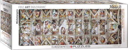 EUROGRAPHICS Panoramatické puzzle Strop Sixtinské kaple 1000 dílků