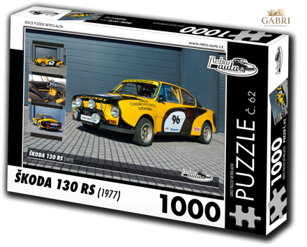 RETRO-AUTA Puzzle č. 62 Škoda 130 RS (1977) 1000 dílků