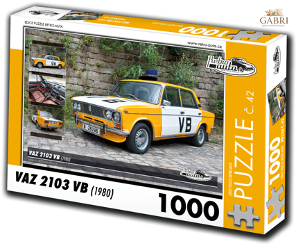RETRO-AUTA Puzzle č. 42 VAZ 2103 VB (1980) 1000 dílků