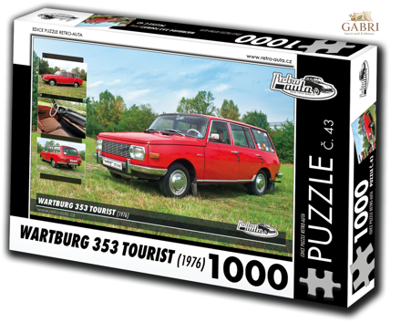 RETRO-AUTA Puzzle č. 43 Wartburg 353 Tourist (1976) 1000 dílků