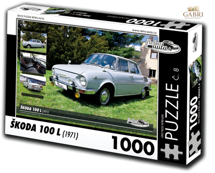 RETRO-AUTA Puzzle č. 8 Škoda 100 L (1971) 1000 dílků