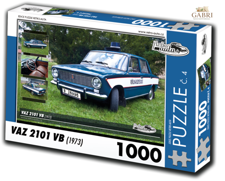 RETRO-AUTA Puzzle č. 4 Vaz 2101 VB (1973) 1000 dílků