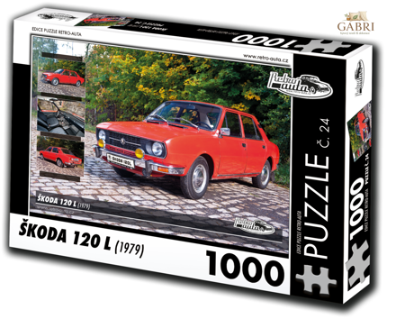 RETRO-AUTA Puzzle č. 24 Škoda 120 L (1979) 1000 dílků