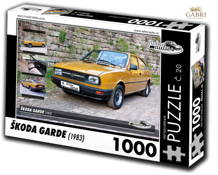 RETRO-AUTA Puzzle č. 20 Škoda Garde (1983) 1000 dílků