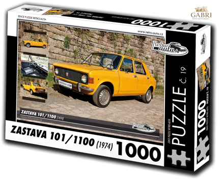 RETRO-AUTA Puzzle č. 19 Zastava 101,1100 (1974) 1000 dílků