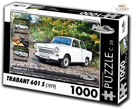 RETRO-AUTA Puzzle č. 38 Trabant 601 S (1979) 1000 dílků