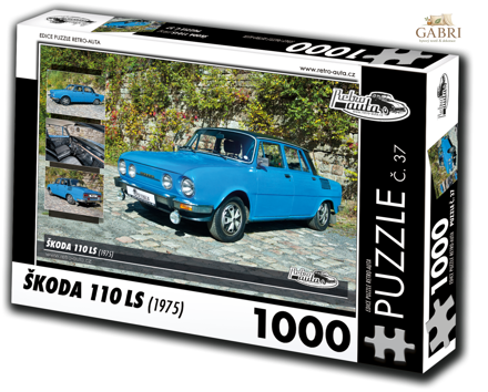 RETRO-AUTA Puzzle č. 37 Škoda 110 LS (1975) 1000 dílků