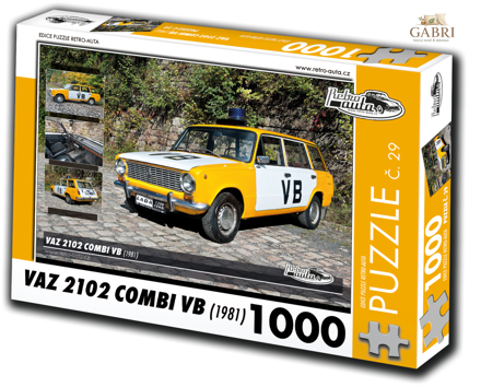 RETRO-AUTA Puzzle č. 29 Vaz 2102 Combi VB (1981) 1000 dílků