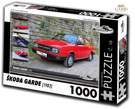 RETRO-AUTA Puzzle č. 16 Škoda Garde (1983) 1000 dílků