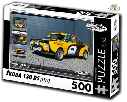 RETRO-AUTA Puzzle č. 62 Škoda 130 RS (1977) 500 dílků