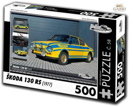 RETRO-AUTA Puzzle č. 58 Škoda 130 RS (1977) 500 dílků