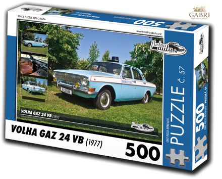 RETRO-AUTA Puzzle č. 57 Volha Gaz 24 VB (1977) 500 dílků