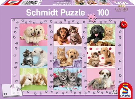 SCHMIDT Puzzle Moji zvířecí přátelé 100 dílků