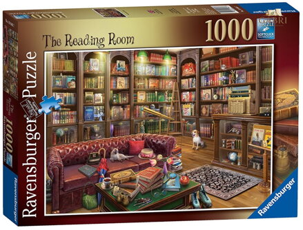 RAVENSBURGER Puzzle Útulná knihovna 1000 dílků