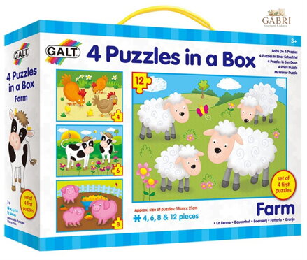 GALT Puzzle Domácí zvířátka 4v1 (4,6,8,12 dílků)