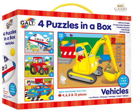 GALT Puzzle Dopravní prostředky 4v1 (4,6,8,12 dílků)
