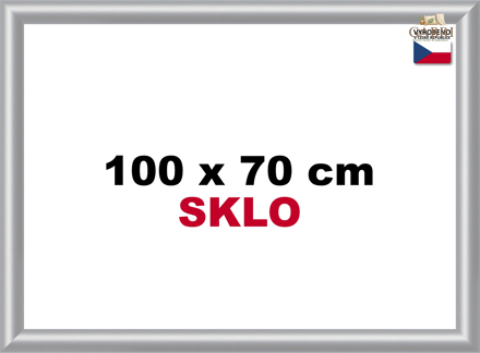 BFHM Plastový rám na puzzle 100x70cm - stříbrný