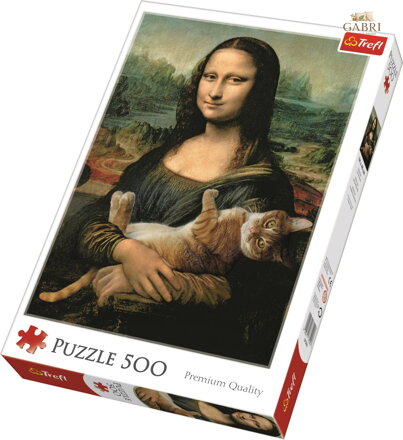 TREFL Puzzle Mona Lisa s kočkou 500 dílků