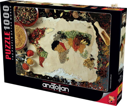 ANATOLIAN Puzzle Mapa světa z koření 1000 dílků