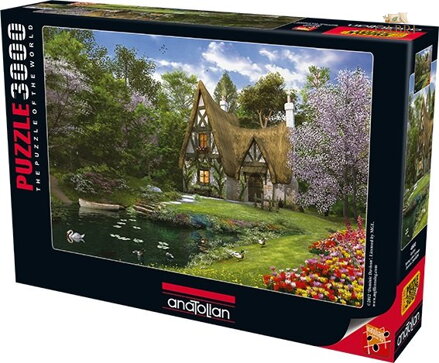 ANATOLIAN Puzzle Jarní chaloupka u jezera 3000 dílků