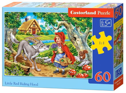CASTORLAND Puzzle Červená karkulka a vlk 60 dílků