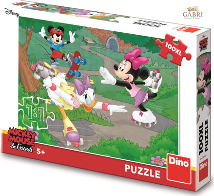 DINO Puzzle Minnie sportuje XL 100 dílků