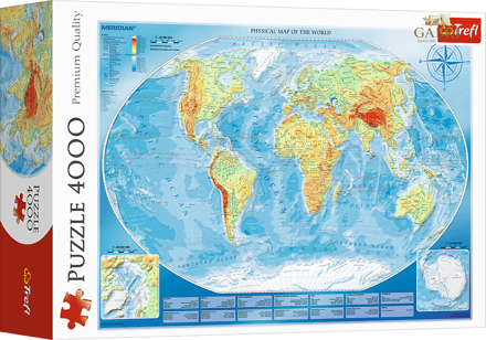 TREFL Puzzle Velká mapa světa 4000 dílků