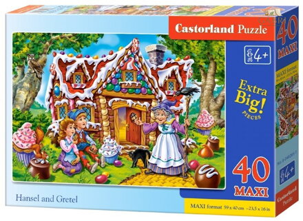 CASTORLAND Puzzle Jeníček a Mařenka MAXI 40 dílků