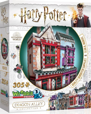 WREBBIT 3D 3D puzzle Harry Potter: Prvotřídní potřeby pro famfrpál a Slug & Jiggers Apothecary 305 dílků