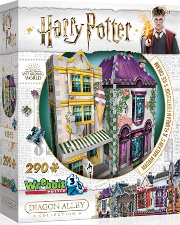 WREBBIT 3D 3D puzzle Harry Potter: Madam Malkinová a Zmrzlinářství Florea 290 dílků