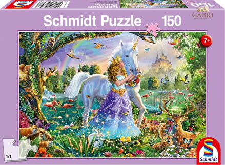 SCHMIDT Puzzle Princezna s jednorožcem 150 dílků