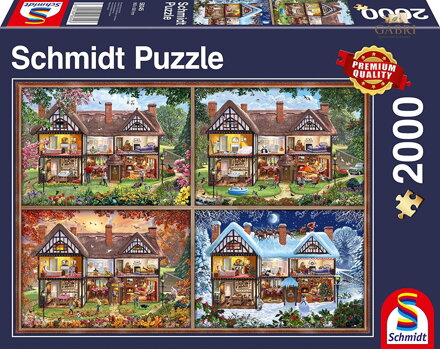 SCHMIDT Puzzle Chaloupka ve čtyřech ročních obdobích 2000 dílků