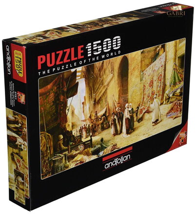 ANATOLIAN Panoramatické puzzle Prodej koberců v Káhiře 1500 dílků