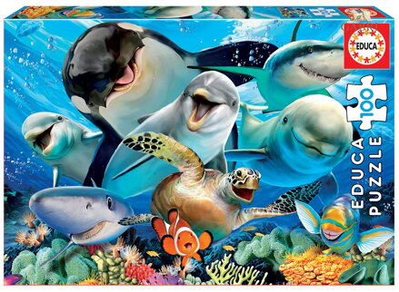 EDUCA Puzzle Podvodní selfie 100 dílků