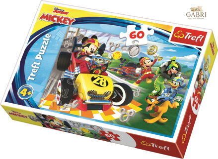 TREFL Puzzle Mickey a závodníci 60 dílků