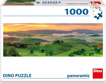 DINO Panoramatické puzzle Val d’Orcia, Toskánsko, Itálie 1000 dílků