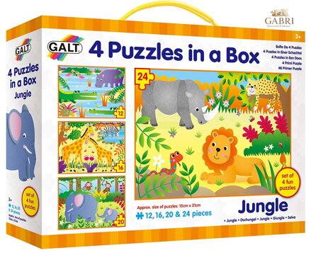 GALT Puzzle Džungle 4v1 (12,16,20,24 dílků)