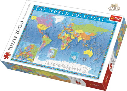 TREFL Puzzle Politická mapa světa 2000 dílků