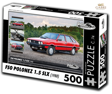 RETRO-AUTA Puzzle č. 74 FSO Polonez 1.5 SLX (1988) 500 dílků