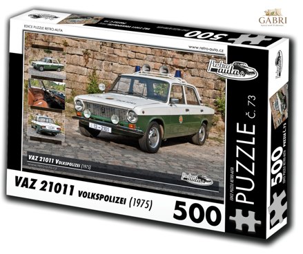 RETRO-AUTA Puzzle č. 73 VAZ 21011 Volkspolizei (1975) 500 dílků