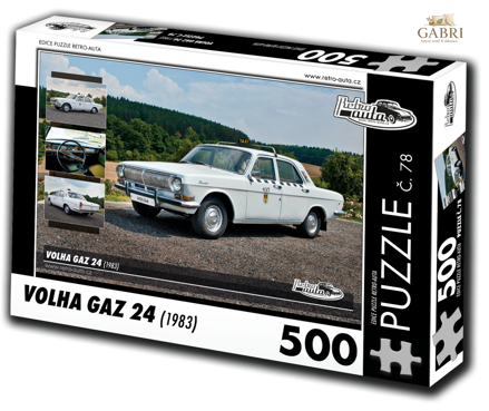 RETRO-AUTA Puzzle č. 78 Volha GAZ 24 (1983) 500 dílků