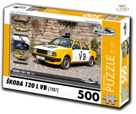RETRO-AUTA Puzzle č. 77 Škoda 120 L VB (1987) 500 dílků