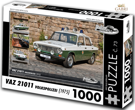 RETRO-AUTA Puzzle č. 73 VAZ 21011 Volkspolizei (1975) 1000 dílků